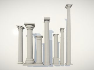 欧式 柱式 柱子 景观柱 建筑柱子